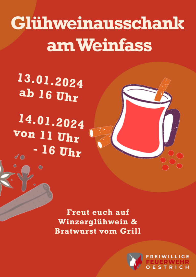 Glühweinausschank am 13. und 14. Januar