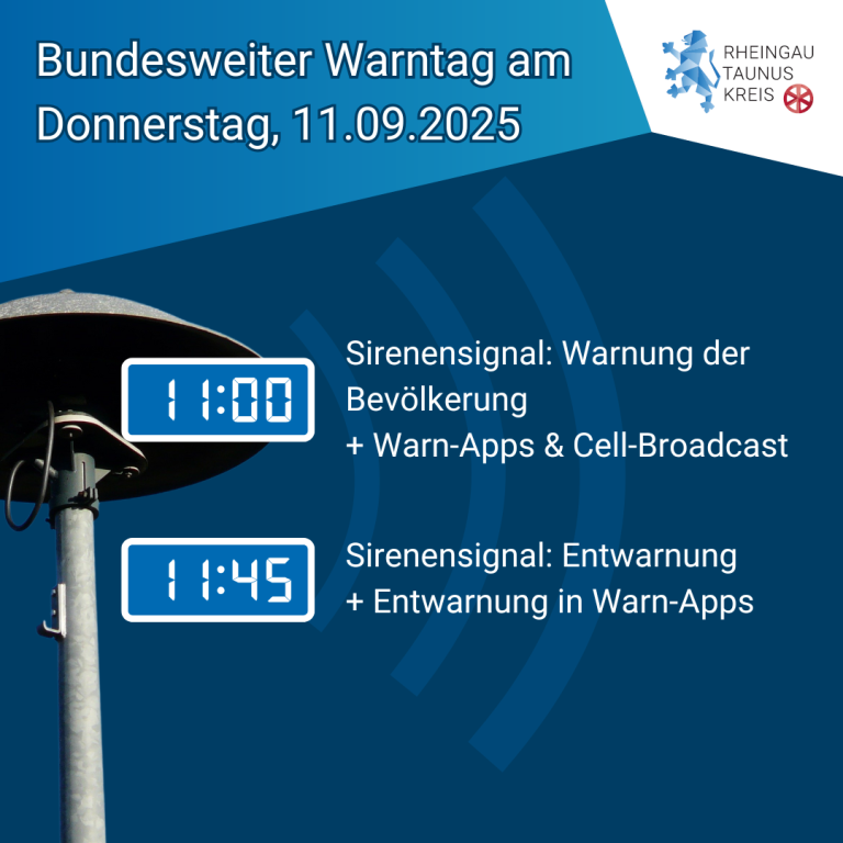 Bundesweiter Warntag am 11.09.2025 ab 11 Uhr